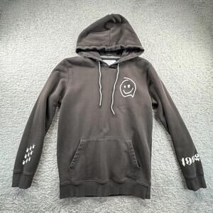 Dutch‎ Bros Coffee Women's Brown Hoodie with Smiley Face Sweatshirt Small